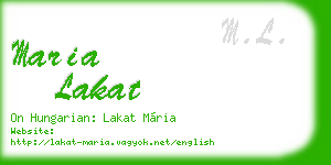 maria lakat business card